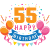 55th bursdag 55 år Gratulerer med dagen gave