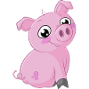 Cute cartoon piggy