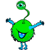 Monster green with one eye