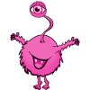 Monster Pink with one eye