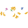 Schräge Vögel weiss