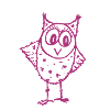Owl Trudi magenta