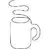 Coffee cup one line