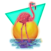 80's flamingo