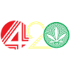 420 with cannabis hemp leaf