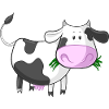 Nosy cartoon cow
