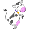 Curious cartoon cow