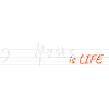 Music is life - bass clef
