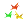 Japanese origami paper crane