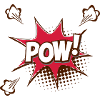 POP ART Design Art POW! T-shirt 19050s 1960s
