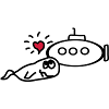 whale loves uboot