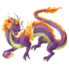 Asiatischer Drache lila