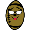 American rugby football ball smiley1