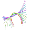 Bunte Spaghetti