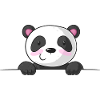 Spiked cartoon panda