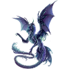 Dunkelblauer Drache