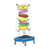 Burger Hamburger Cheeseburger Jumping