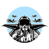 Jet Pilot / Kampfpilot 01_schwarz weiß