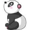 Dreaming cartoon panda