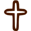 Cross round modern