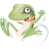 hüpfender Frosch
