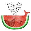 Pastèque Wal - melon Walvis - Fruit -Love
