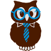 Eule mit Brille