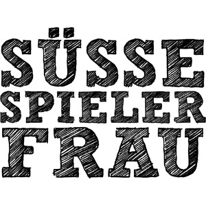 Suesse Spieler-Frau Schwarz