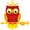 King owl with scepter