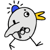 Blue light handcuffs bird police