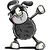 Trendy Black Dab Dance Sheep - Dabbing Animals