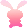 Großer Pinker Hase Design/Logo