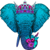 Elephant with flowers and crown