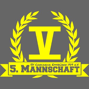V mit College-Schriftzug - Gelb