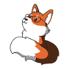 Sly fox with glasses gift idea nerd idea