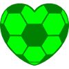 Cuore di calcio verde verde cuore di calcio