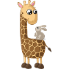 Happy cartoon giraffe