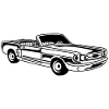 Convertible / Muscle Car 02_black white