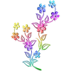 Blumen bunt bunte Blumenranke Blume