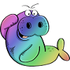 Värikäs manatee - manaanit - mursu - merileijona - sarjakuva