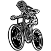 BMX / Mountain Biker 04_black white