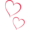 2 hearts