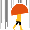 Man in the rain - minimal