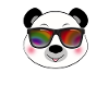 Cool panda med solbriller sommer tegneserie