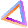 Impossible triangle optical illusion