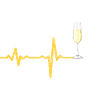 Heartbeat sparkling wine gift