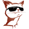 Cat with sunglasses small