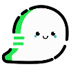 Cartoon / comic ghost very friendly