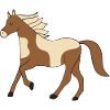 Art beige brun Pinto Pony