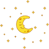 Lune et étoiles
